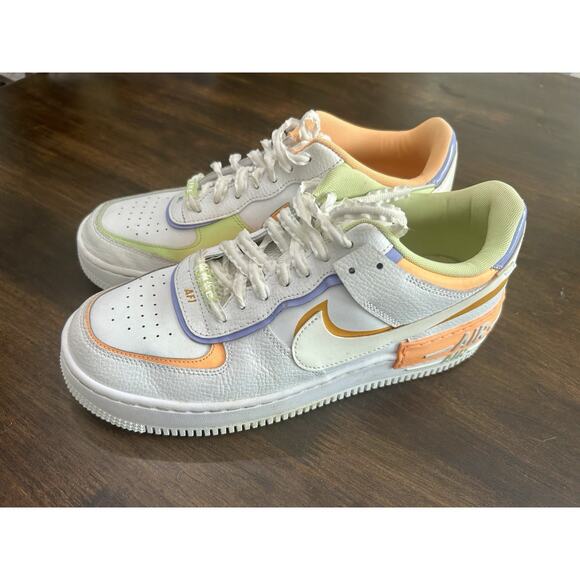 Nike Air Force 1 Shadow White Multi-Color DX3718-100 Women's Size 11 Excellent! - Picture 1 of 7